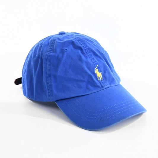 00s Polo Ralph Lauren Blue Leather Strap Baseball Cap