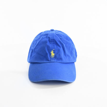 00s Polo Ralph Lauren Blue Leather Strap Baseball Cap