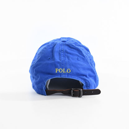 00s Polo Ralph Lauren Blue Leather Strap Baseball Cap