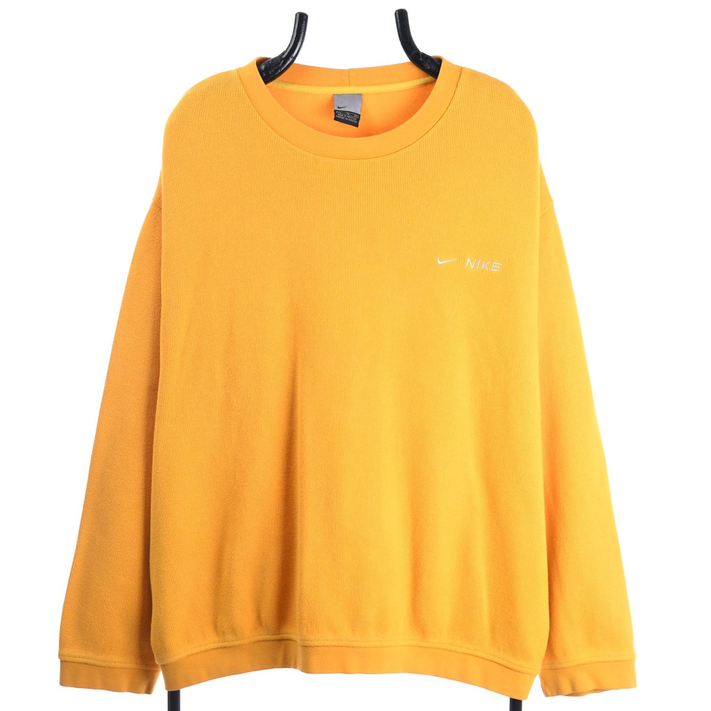 00s Nike Yellow Embroidered Sweatshirt (XL)