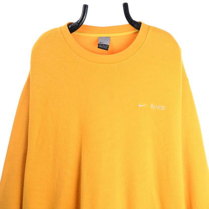 00s Nike Yellow Embroidered Sweatshirt (XL)