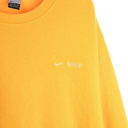 00s Nike Yellow Embroidered Sweatshirt (XL)