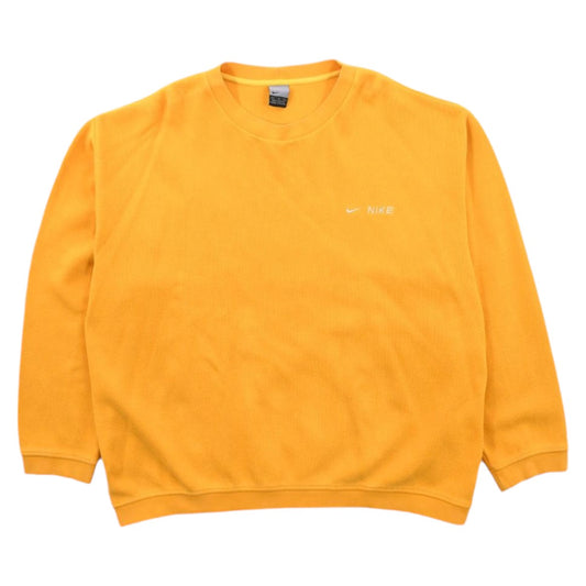 00s Nike Yellow Embroidered Sweatshirt (XL)